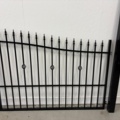 1578371-3 Double gate 400 cm with motor control and posts – Vaxholm, wrought iron gate for driveway