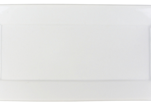 Rectangular plate large, 19 pcs - size 40.5 x 20 x 3 cm, white