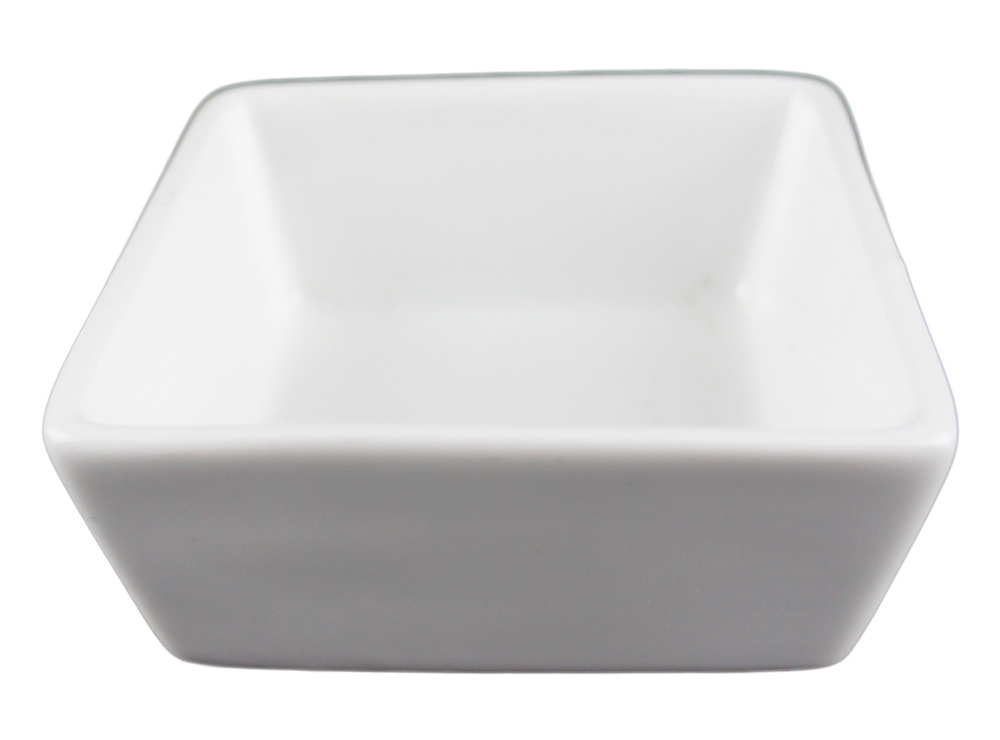 1578375-1 Mini dipskål fyrkantig, 72 st - stl 9 x 9 x 4 cm, krämvit