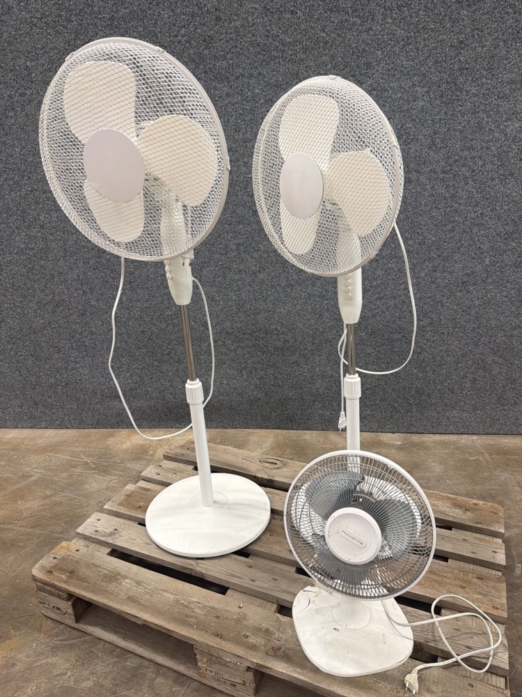 1578311-2 2 st Golvfläktar Clas ohlson & bordsfläkt Rowenta