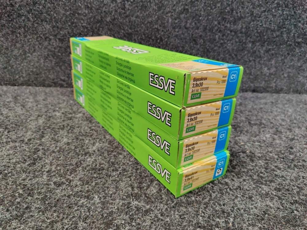 1578360-1 4000 st Bandad Gipsskruv 3.9x30 & 3.9x41mm, Essve
