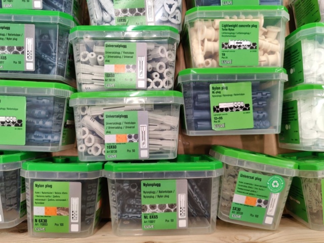 1578364-8 Sortiment med Plugg, Plast-/Täcklock m.m, Essve