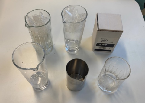 Collection with mixing glasses