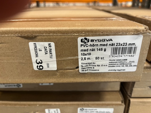 1578414-3 2 paket pvc-hörnor 100st