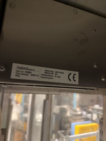 1566010-7 Display fridge / exposure fridge 3-part – Haglund Industri -2005
