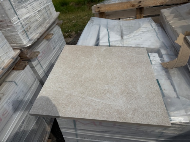 1578535-1 Uteklinker beige, granitkeramik, sandfärgad, 60x60 cm, 200kvm