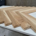 1578539-1 Massivt fiskbensparkett i Ek, 108 kvm, 16x70x340mm
