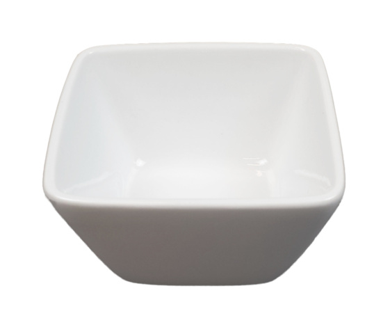 Mini kvadratisk skål sluttande liten, 72 st - stl 8 x 8 x 5 cm, krämvit på auktion i Skåne, Helsingborg hos PS Auction