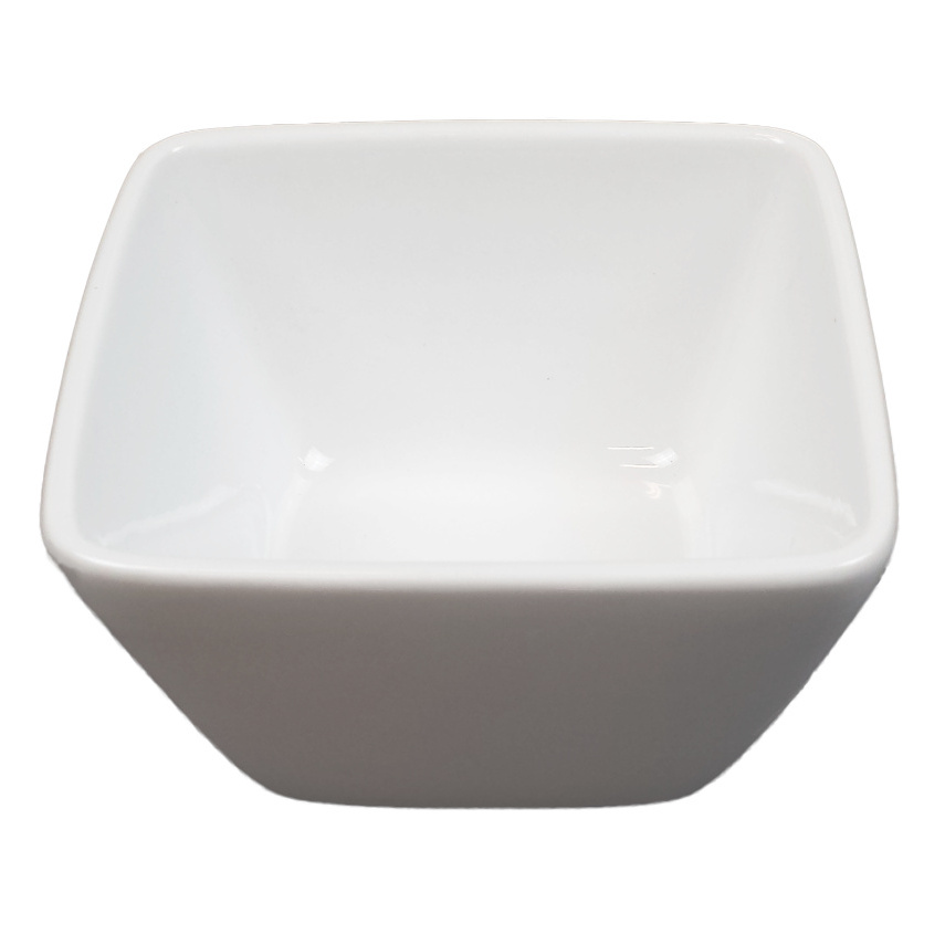 1578597-1 Mini square bowl sloping small, 72 pcs - size 8 x 8 x 5 cm, cream white