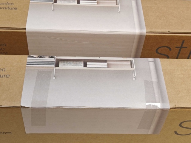 1564836-6 Vägghyllor 2 st - String Pocket Ash/White (Nya i förpackning)