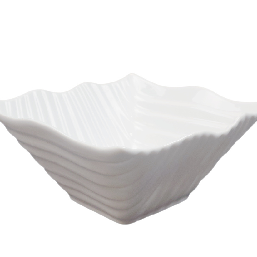 1578709-1 Bowl waves, 42 pcs - size 16 x 15.5 x 7.5 cm, white