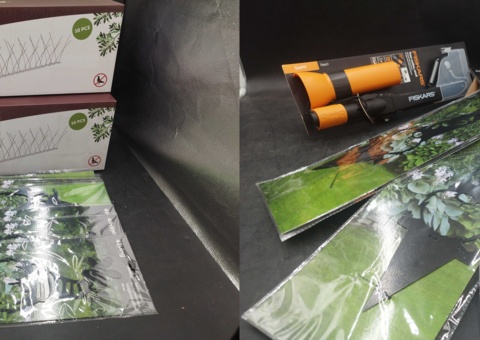 Trädgårdstillbehör - dekorationer, fågelpiggar och verktyg