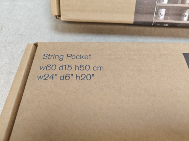 1564838-4 Vägghyllor 2 st - String Pocket Oak/White (Nya i förpackning)