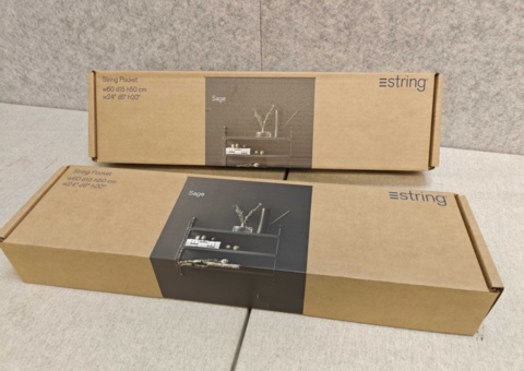 Vägghyllor 2 st - String Pocket Sage​​​​​​​ (Nya i förpackning)