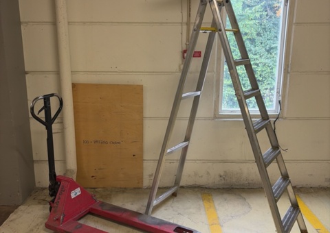 Pallet truck and platform ladder