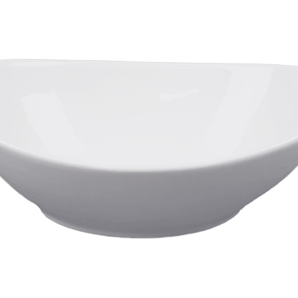 1578764-1 Medium oval bowl, 18 pcs - size 24 x 17 x 8.7 cm, cream white
