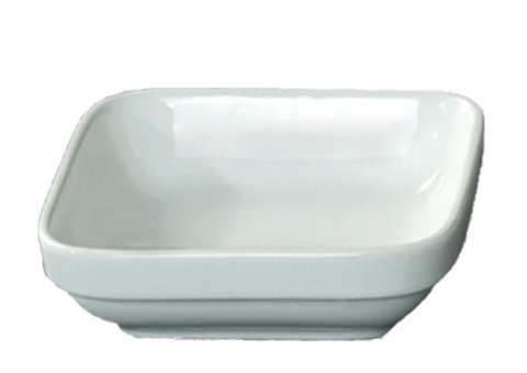 Square bowl deep, 72 pcs - size 11 x 11 x 3.5 cm, cream white