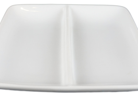 Mini dip barrel two-piece, 80 pcs - size 13 x 13 x 2 cm, white