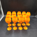 1571384-1 Champagneglas, 13 st - Veuve Clicquot, orange plast, 21 cm
