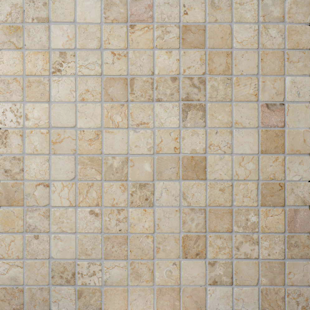 1563358-1 Ljusbeige natursten, mosaik. Arkstorlek: 30x30 cm