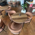 1536027-2 Restaurant furniture with 3 round tables and 12 chairs