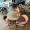 1536027-3 Restaurant furniture with 3 round tables and 12 chairs