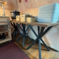 1536028-9 Lot of restaurant furniture - 20 tables and 65 chairs