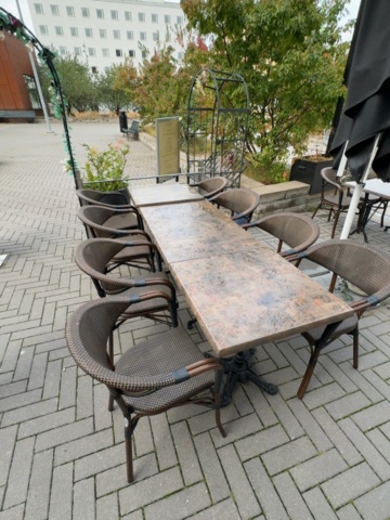 1536029-7 Lot of outdoor furniture - 20 tables and 56 chairs