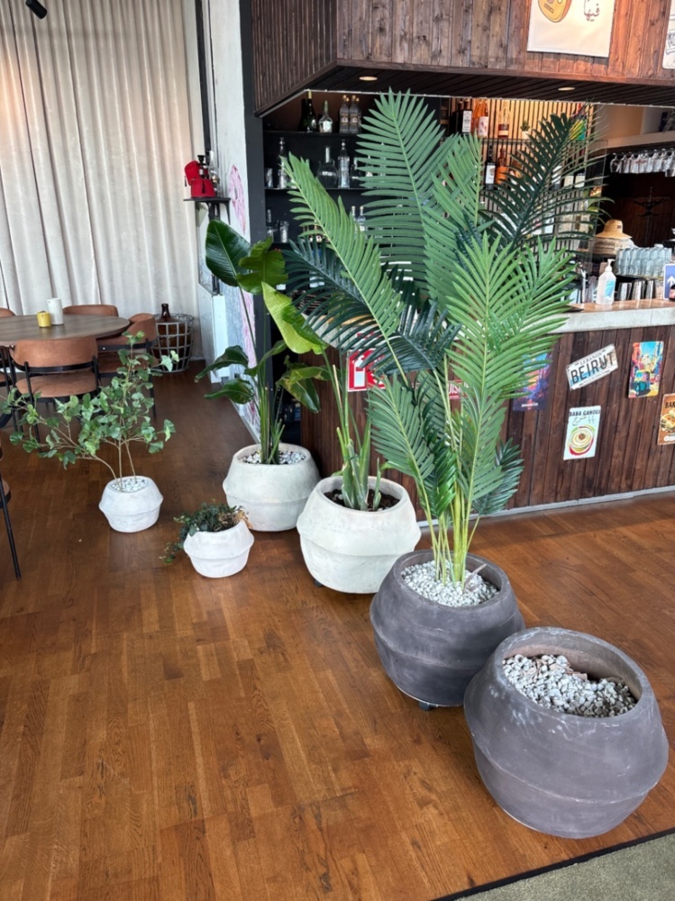 1536036-1 Artificial plants with pots 5 pcs
