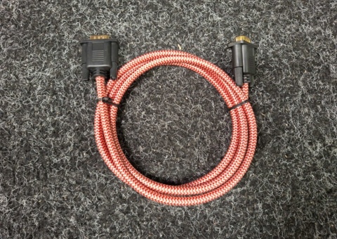 24 st VGA-kablar Textil 1,5 m Röd