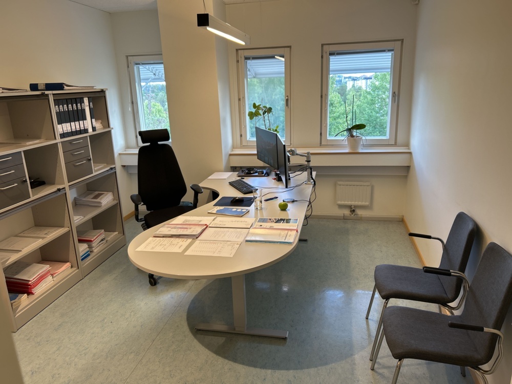 1544897-1 Office space - Desk Edsbyn, screens, dresser, etc.