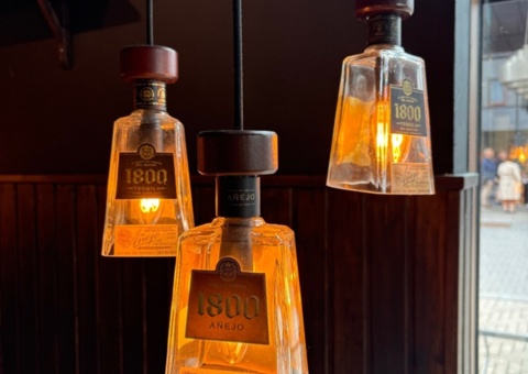 Hanging lamps made of bottles 6 pcs
