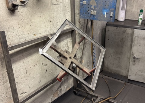 Material stand on wheels