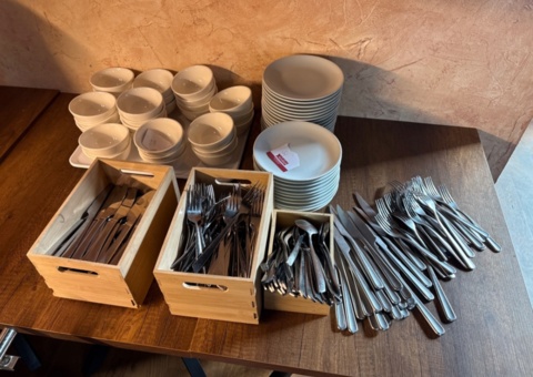 Collection of china and cutlery