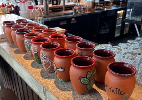 Clay mugs for drinks 19 pcs