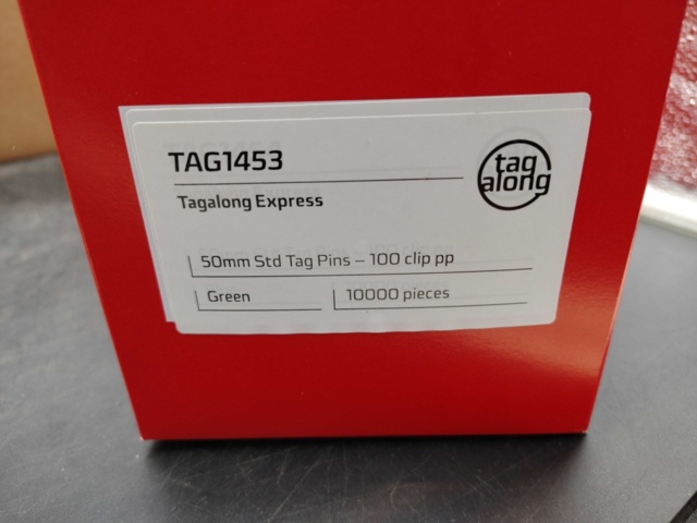 1578817-5 Märkpistoler och etikettfästen - Tagalong Express, 50 mm, gröna fästen