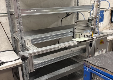 Shelf with stand for glue machine