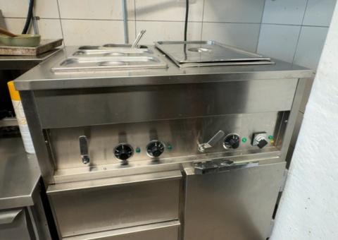 Stainless steel warming bench