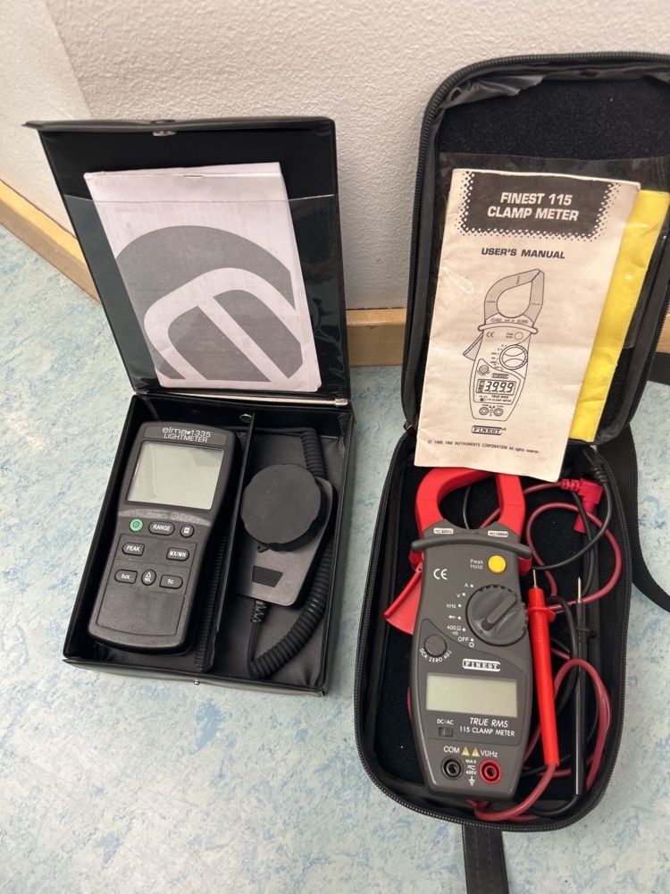 1544926-1 Measuring instruments - Finest 115 Clamp Meter, Elma 1335 Lightmeter