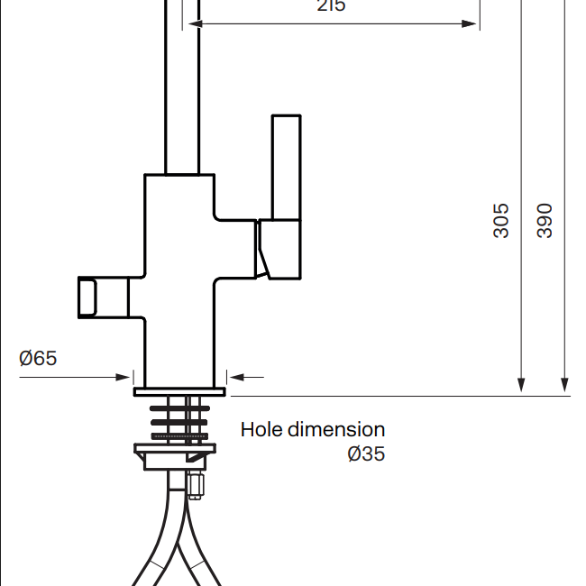 1579362-2 Kitchen faucet, Tapwell, Graphite, dishwasher shut-off, ARM984