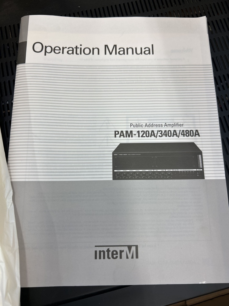 1544937-2 Public address amplifier - InterM PAM-480A