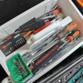 1564864-2 Large lot of tools, power tools and parcel trolleys