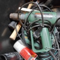 1564864-5 Large lot of tools, power tools and parcel trolleys