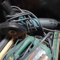 1564864-6 Large lot of tools, power tools and parcel trolleys