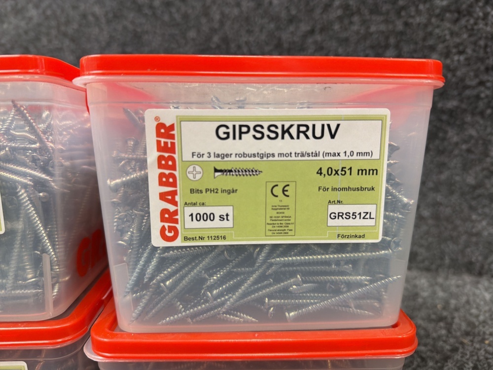 1579570-2 4000 pcs Drywall Screw 4.0x51 mm Grabber