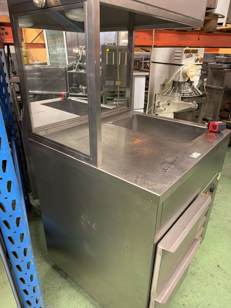 1567010-1 Serving counter with heating and cooling