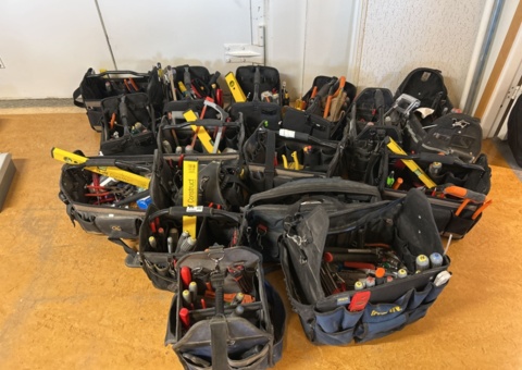 Tool bags with contents