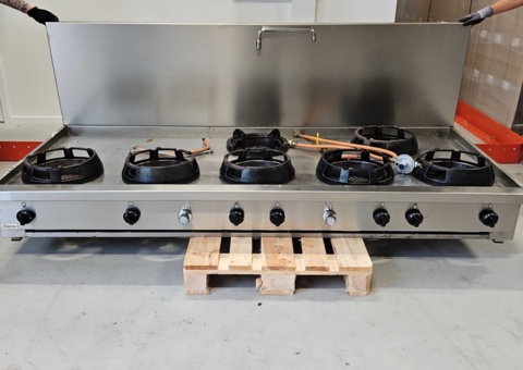 Gasolwok med 7 brännare och stänkplåt - Casta CC 07B