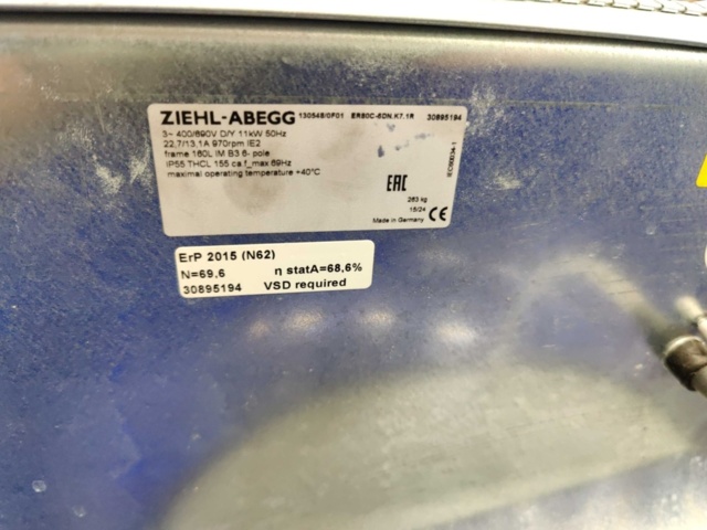 1579649-10 Fläktmotor Ziel-abegg ER80C-6DN.K7.1R