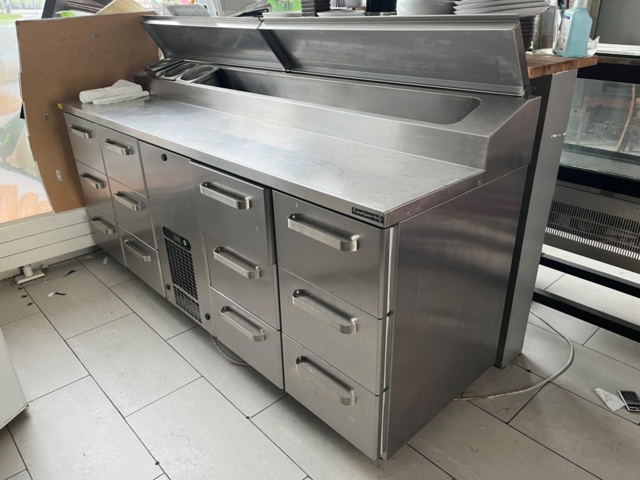 1580068-1 Refrigerated counter Coolpart with cooling trough 12 drawers